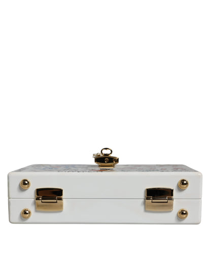 Dolce &amp; Gabbana – Clutch mit Graffiti-Print in Weiß