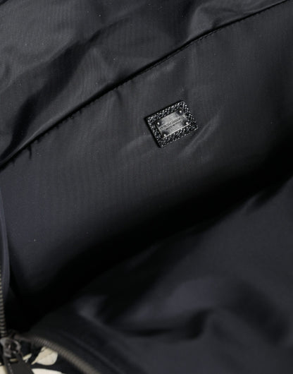 Dolce &amp; Gabbana Reiserucksack aus Nylon und Leder in Schwarz und Weiß