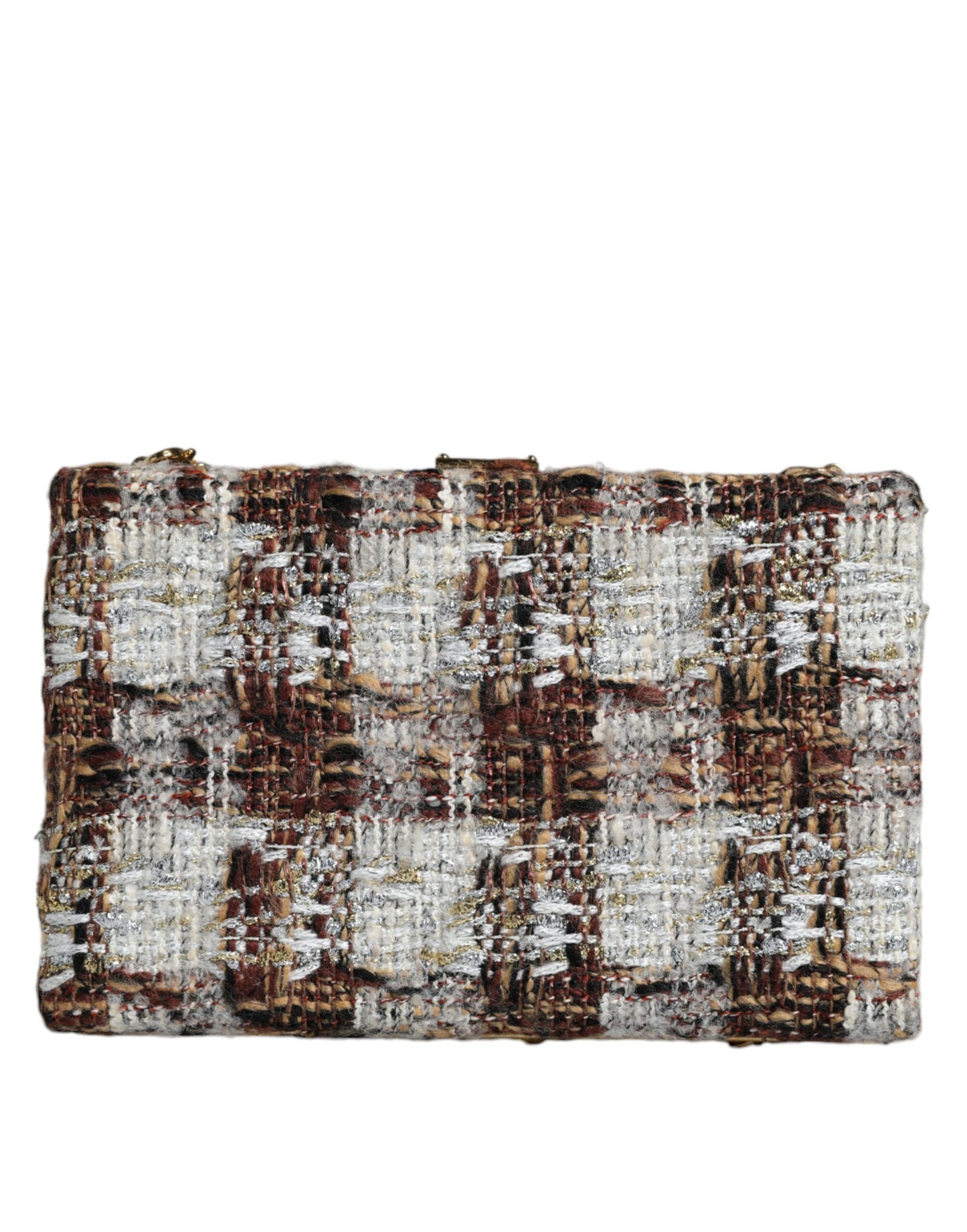 Dolce &amp; Gabbana – Mehrfarbige Clutch-Umhängetasche aus Tweed mit Blumenmuster