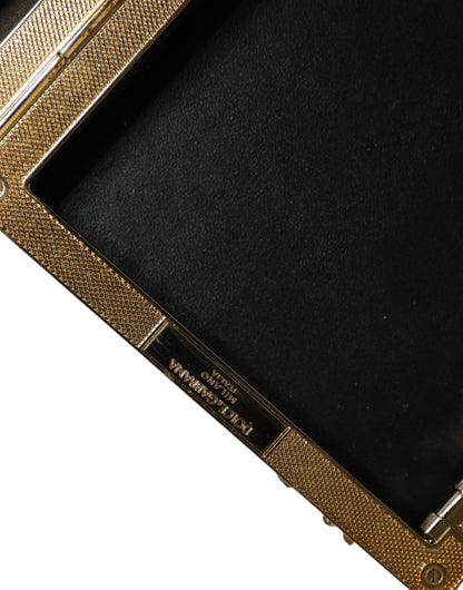 Dolce &amp; Gabbana – Abend-Umhängetasche mit silbernen Pailletten