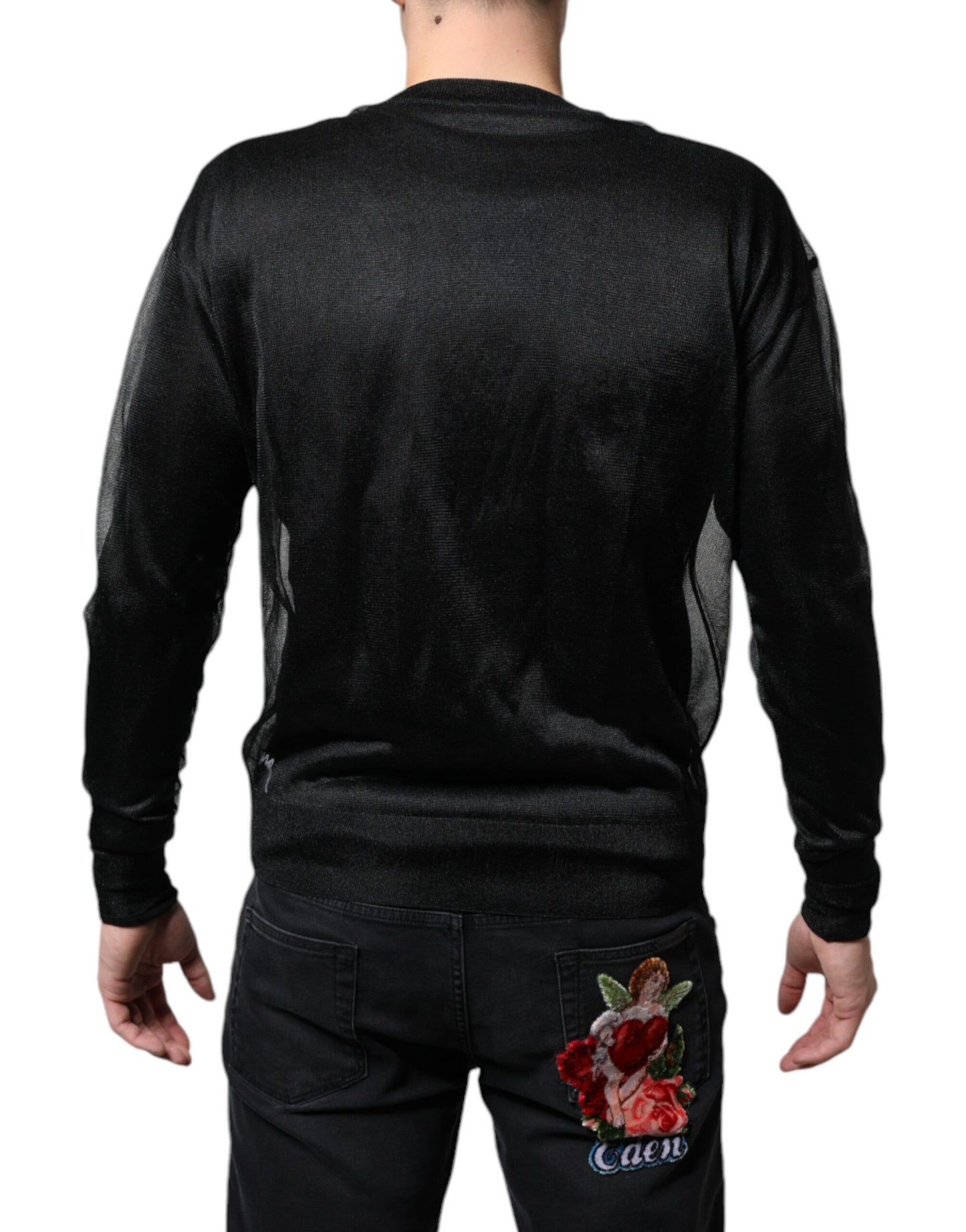 Dolce &amp; Gabbana Schwarzer Polyester-Pullover