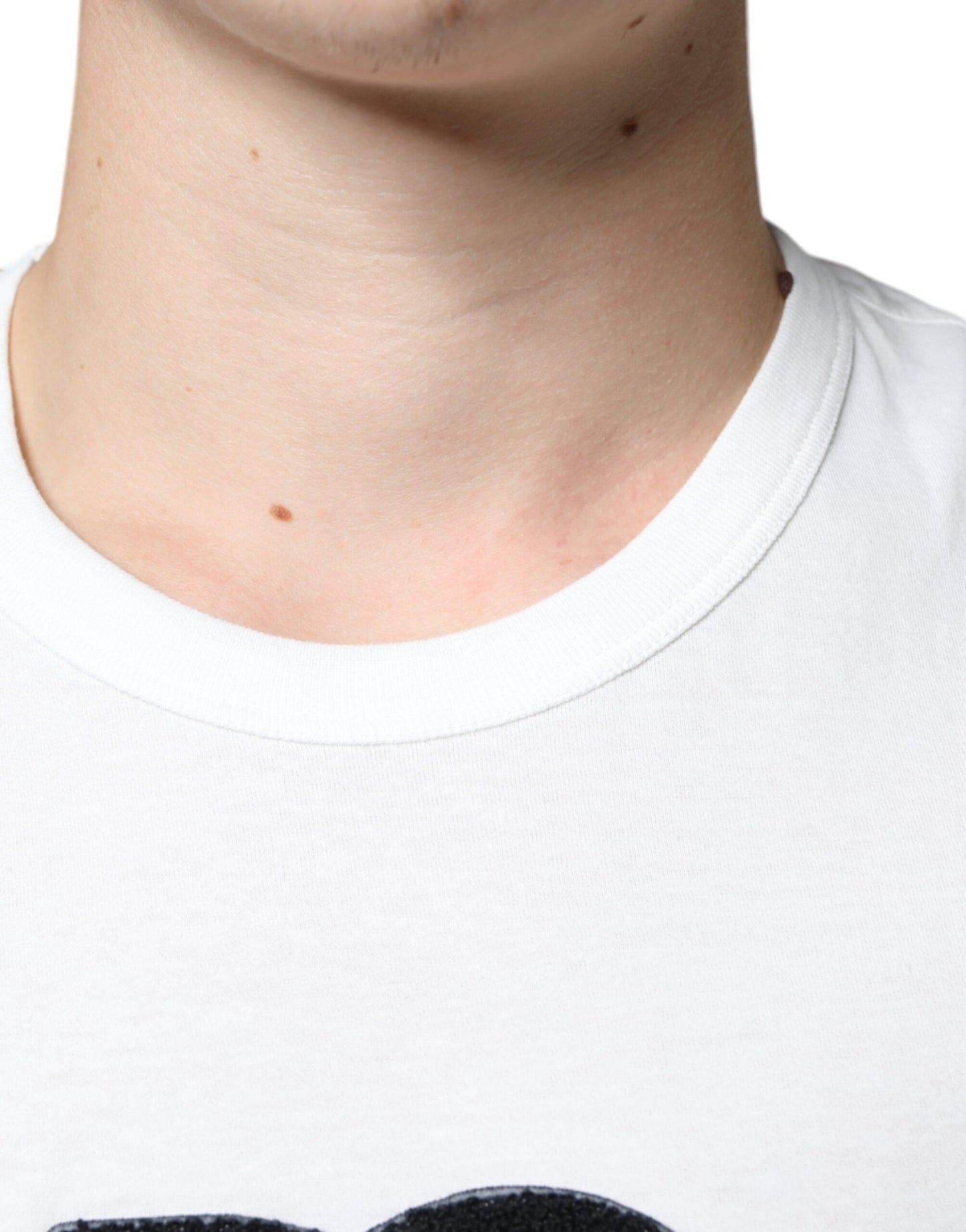 Dolce &amp; Gabbana – Weißes Baumwoll-T-Shirt mit DG-Logo-Print