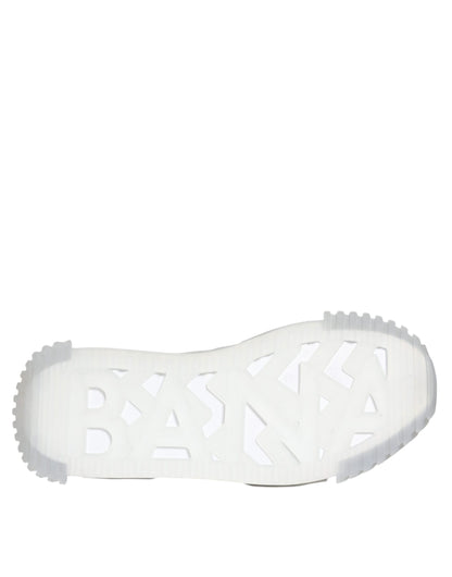 حذاء سنيكرز دولتشي آند غابانا NS1 منخفض الرقبة من النايلون الفضي الأسود