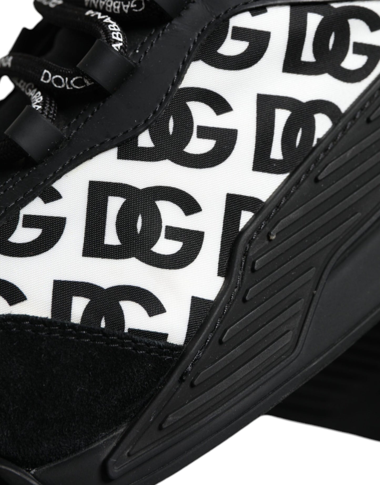 Dolce &amp; Gabbana – Schwarze, niedrige NS1-Sneaker mit Logo und Schnürung