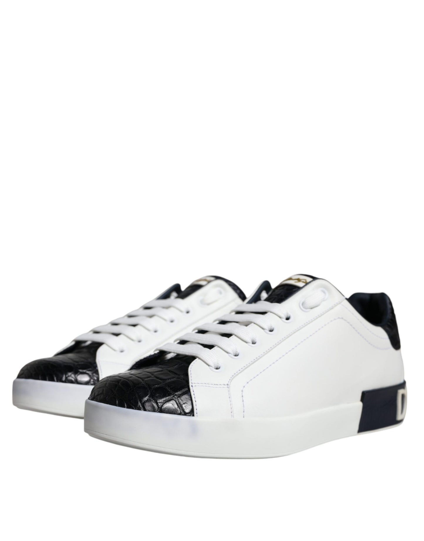 Dolce &amp; Gabbana – Portofino-Sneakers aus weißem Leder mit Logo