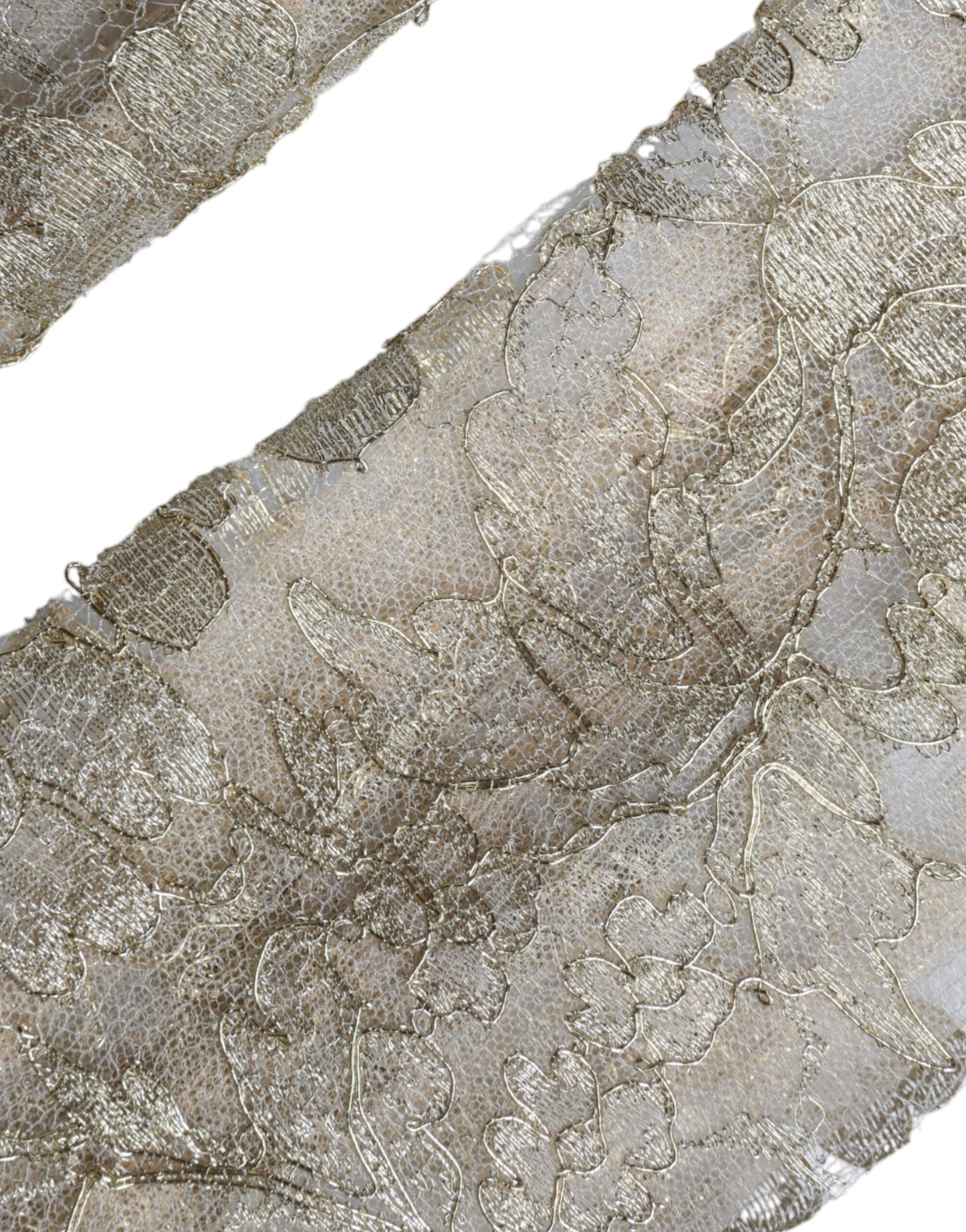 Dolce &amp; Gabbana – A-Linien-Etui-Minikleid mit goldener Blumenspitze