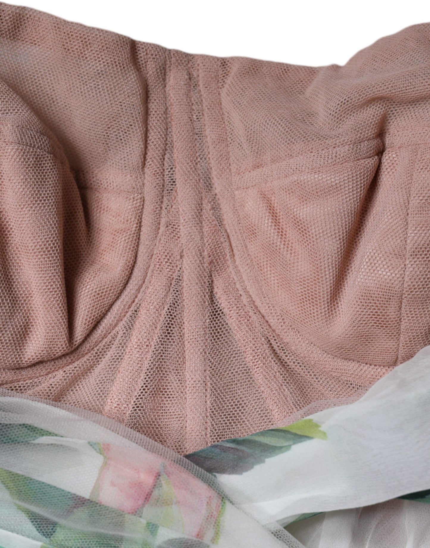 Dolce &amp; Gabbana – Weißes Midikleid aus Seide mit Blumenmuster in A-Linie