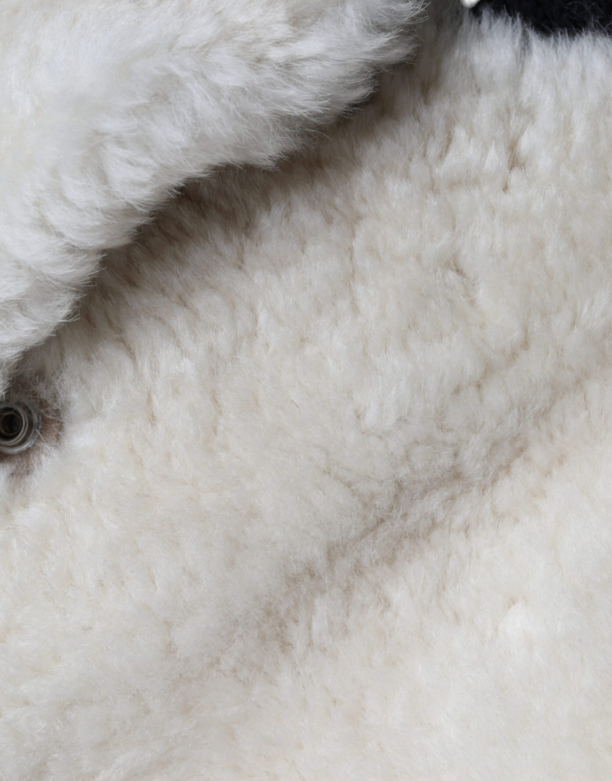 سترة معطف من الجلد من Burberry White WARRENFORD Shearling
