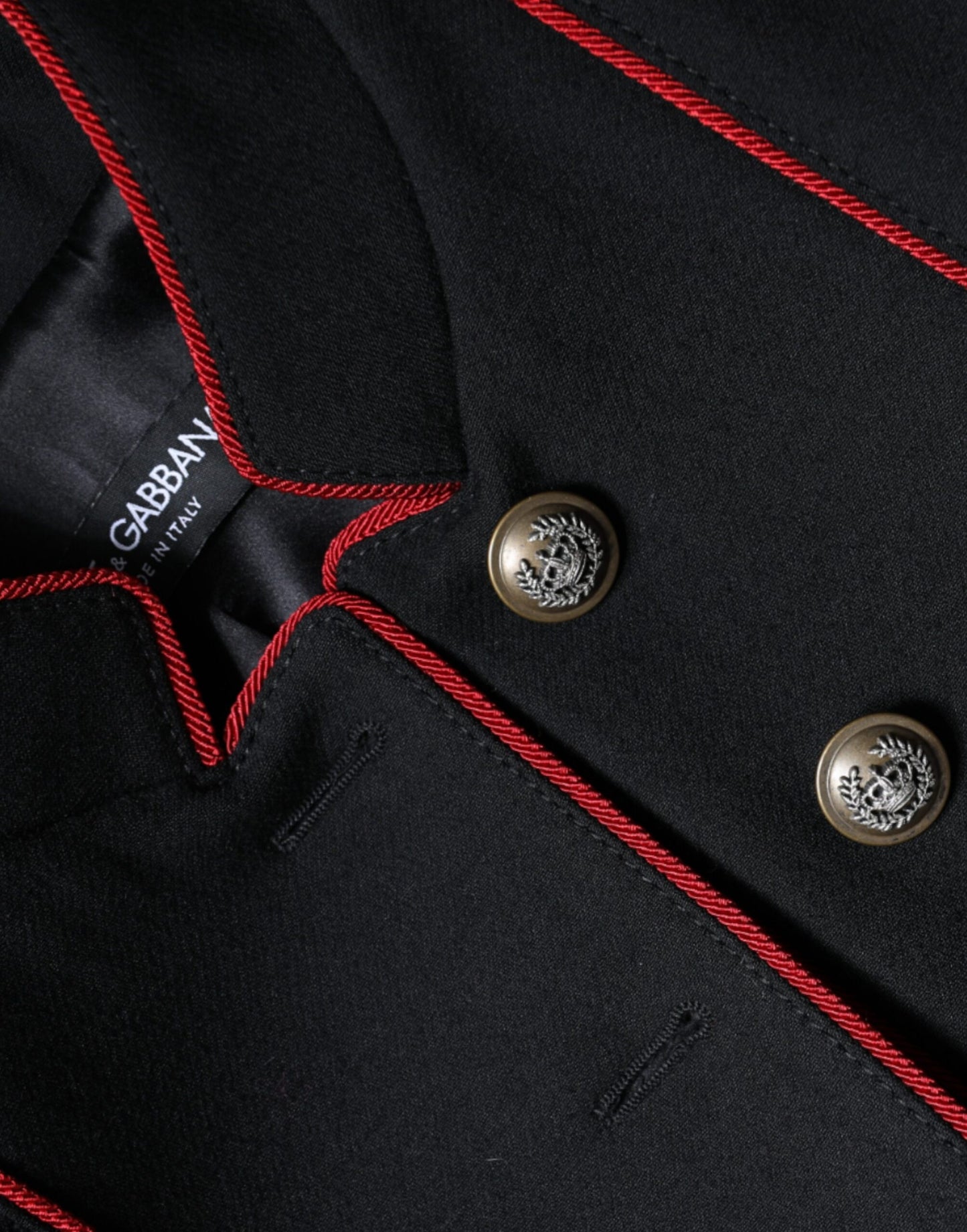 Dolce &amp; Gabbana – Schwarze, einreihige Trenchcoat-Jacke