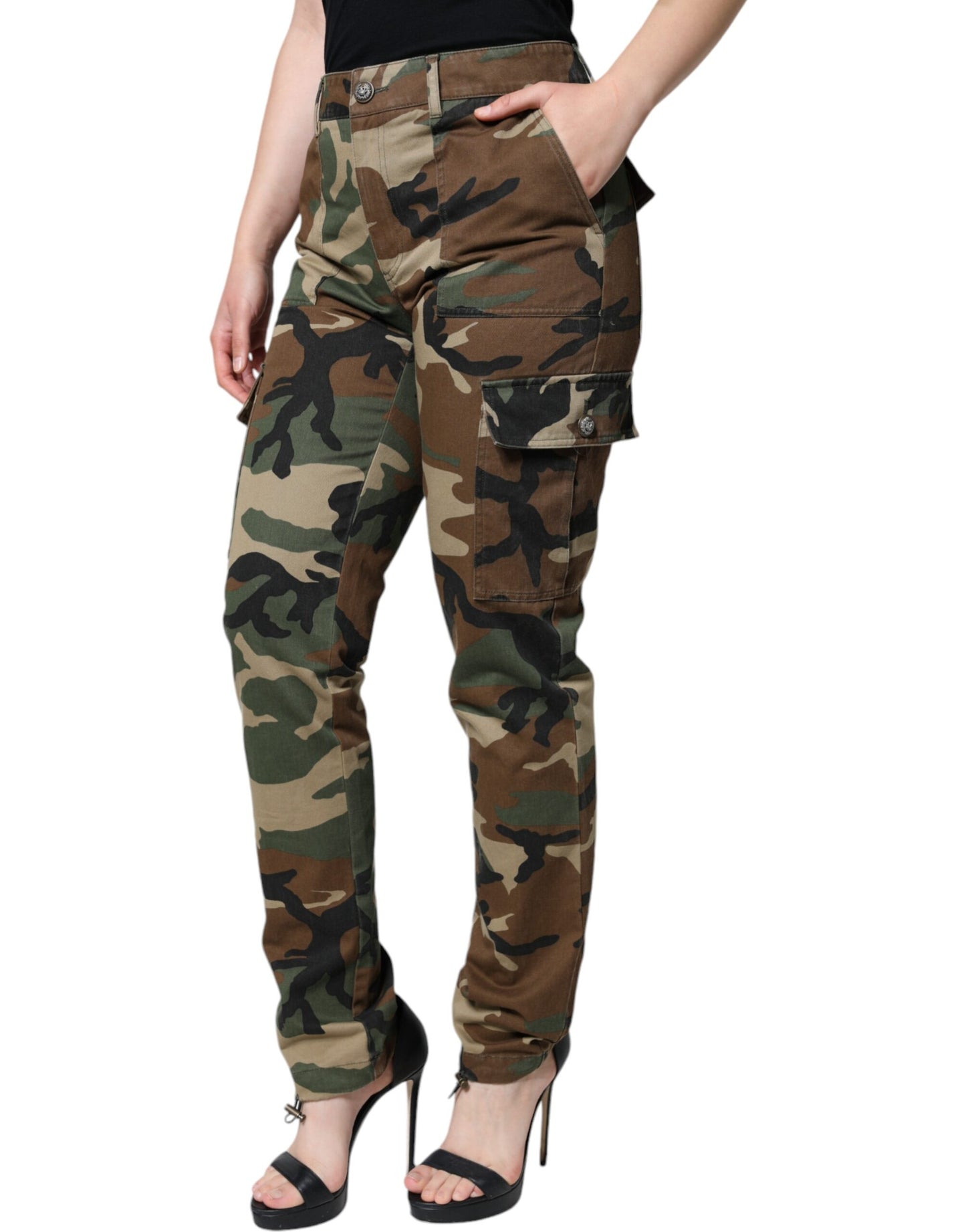 Dolce &amp; Gabbana – Mehrfarbige Cargohose mit Camouflage-Muster