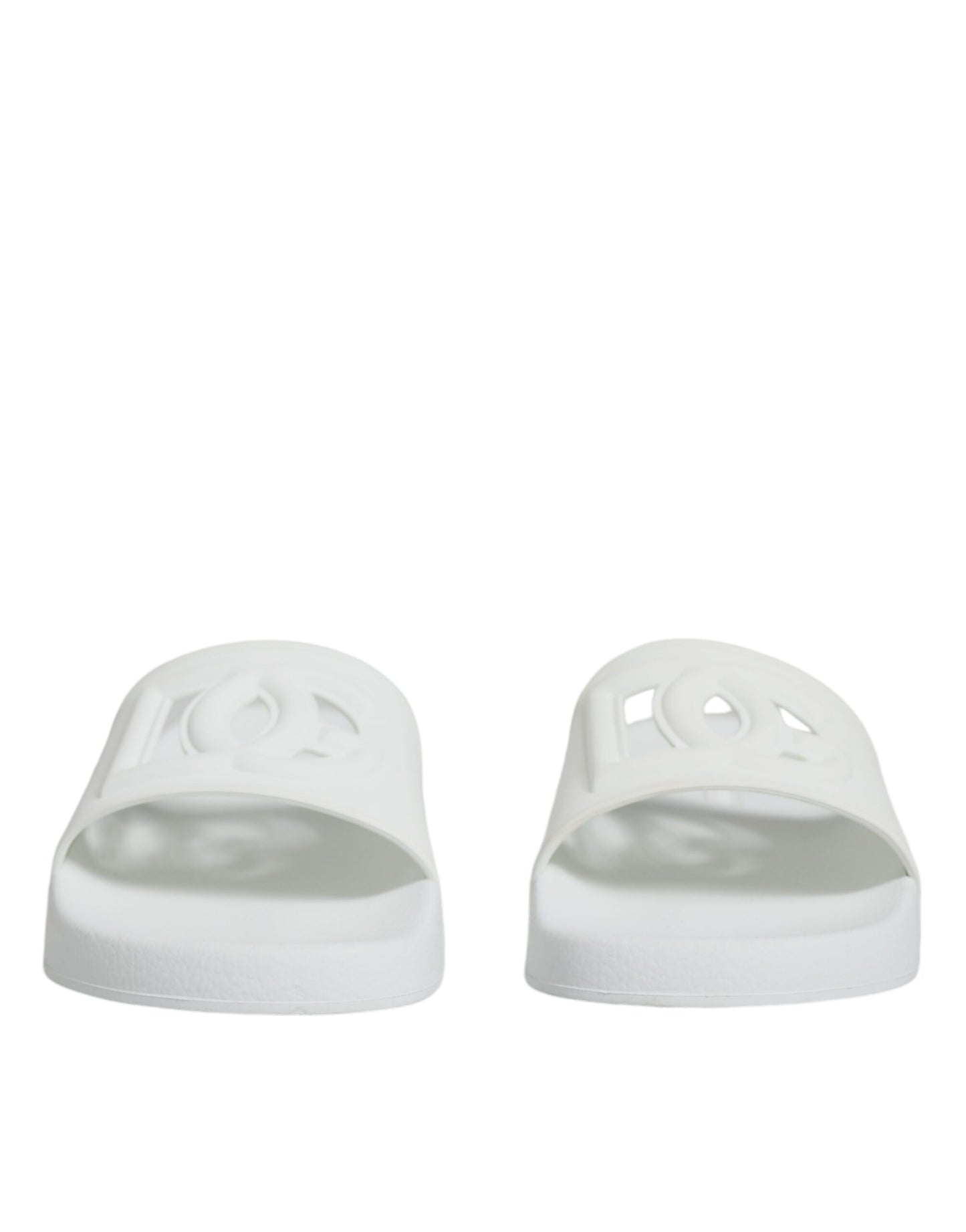 Dolce &amp; Gabbana Weiße Gummi-Sandalen, Strandschuhe