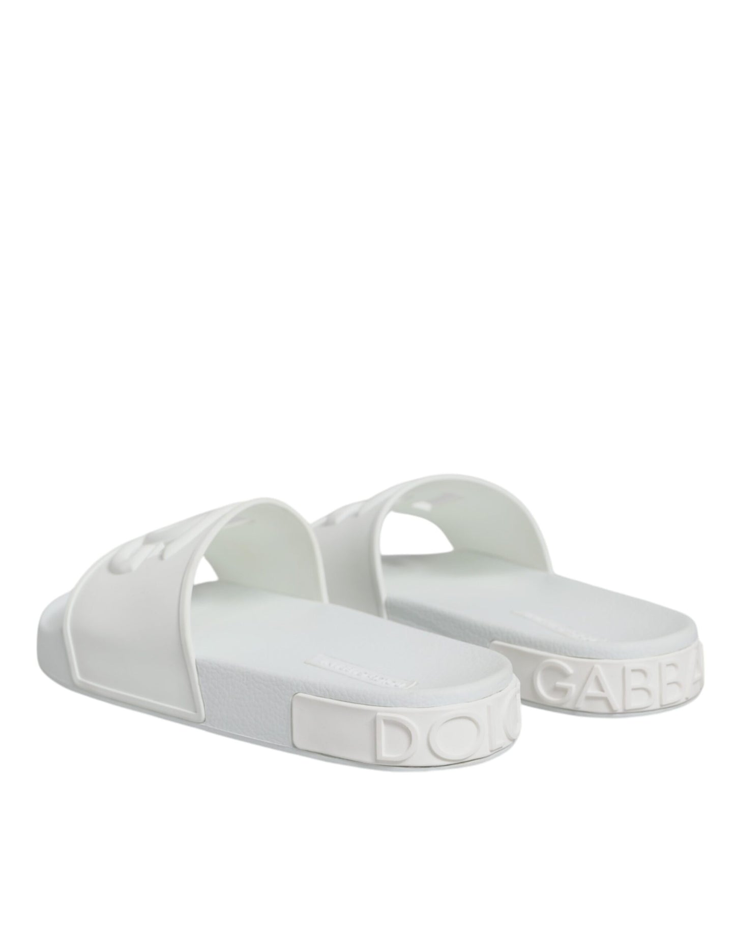 Dolce &amp; Gabbana Weiße Gummi-Sandalen, Strandschuhe