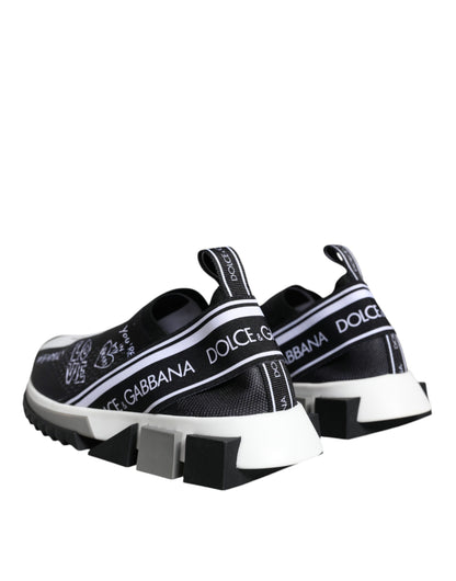 Dolce &amp; Gabbana Schwarz Weiß Sorrento Low Top Sneakers Schuhe