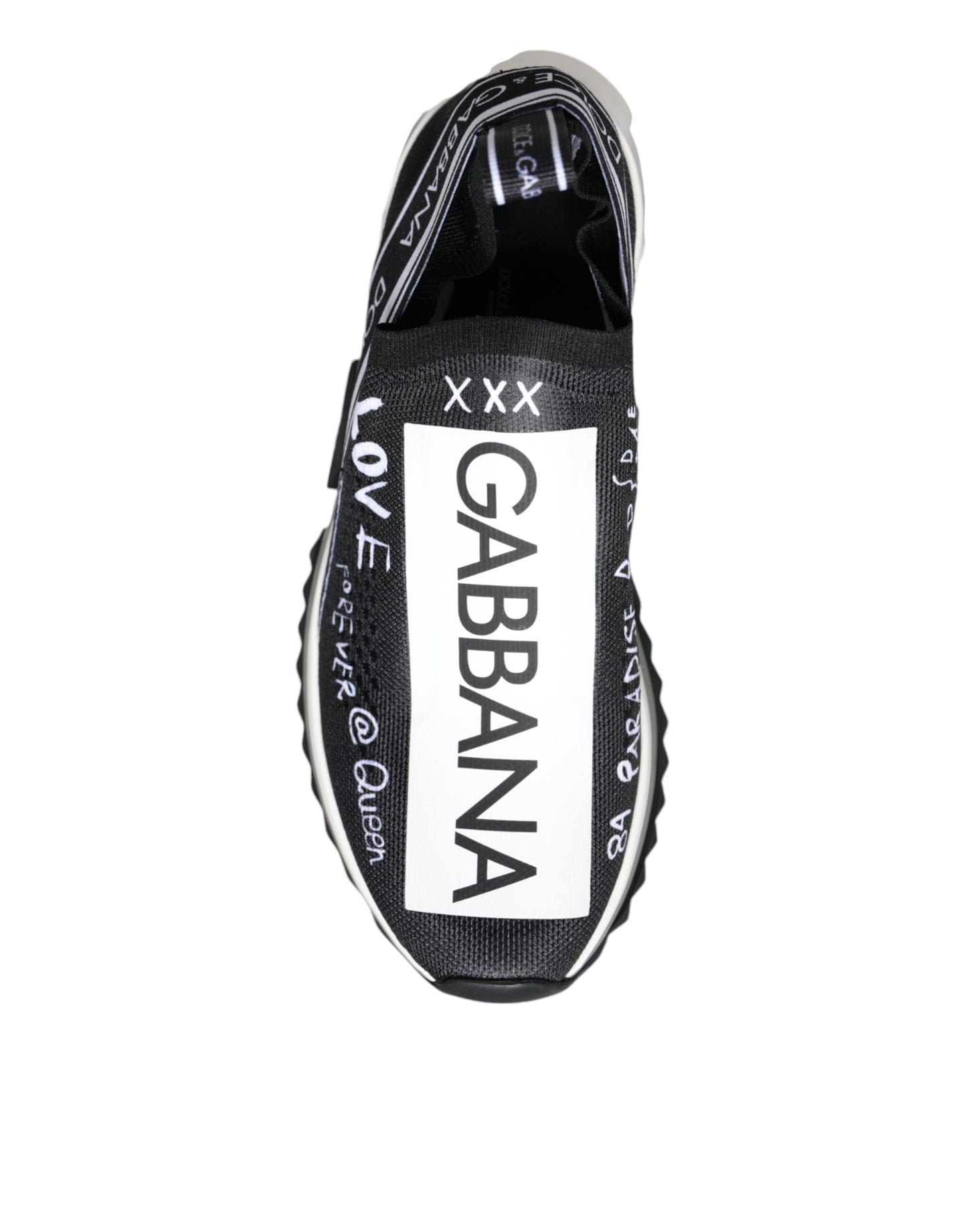 Dolce &amp; Gabbana Schwarz Weiß Sorrento Low Top Sneakers Schuhe