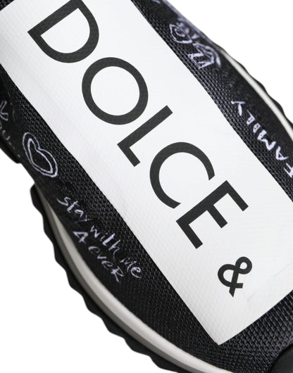 Dolce &amp; Gabbana Schwarz Weiß Sorrento Low Top Sneakers Schuhe