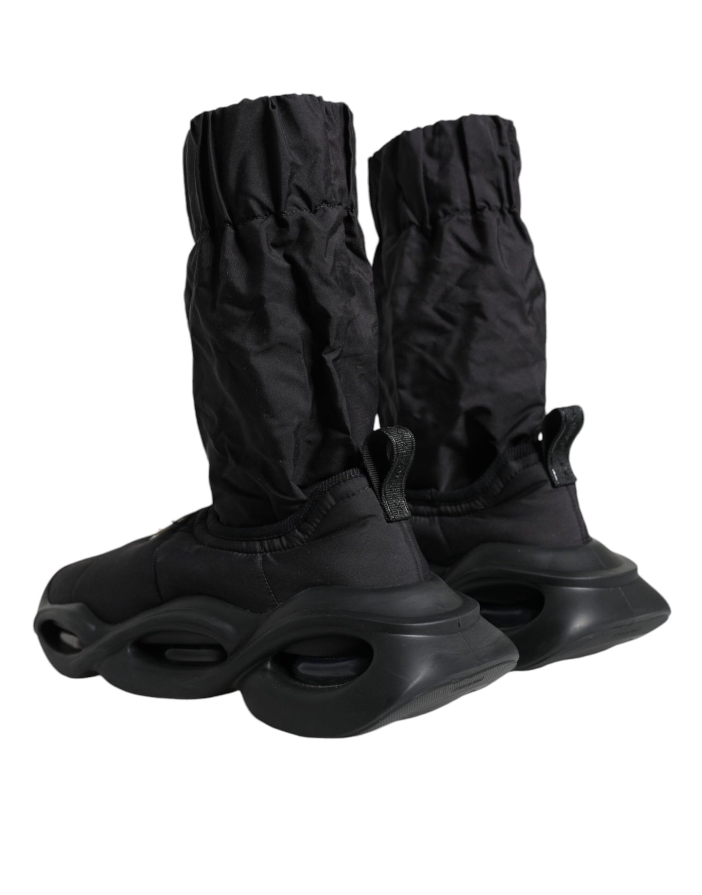 Dolce &amp; Gabbana – Schwarze Slip-On-Wellensocken-Sneakers