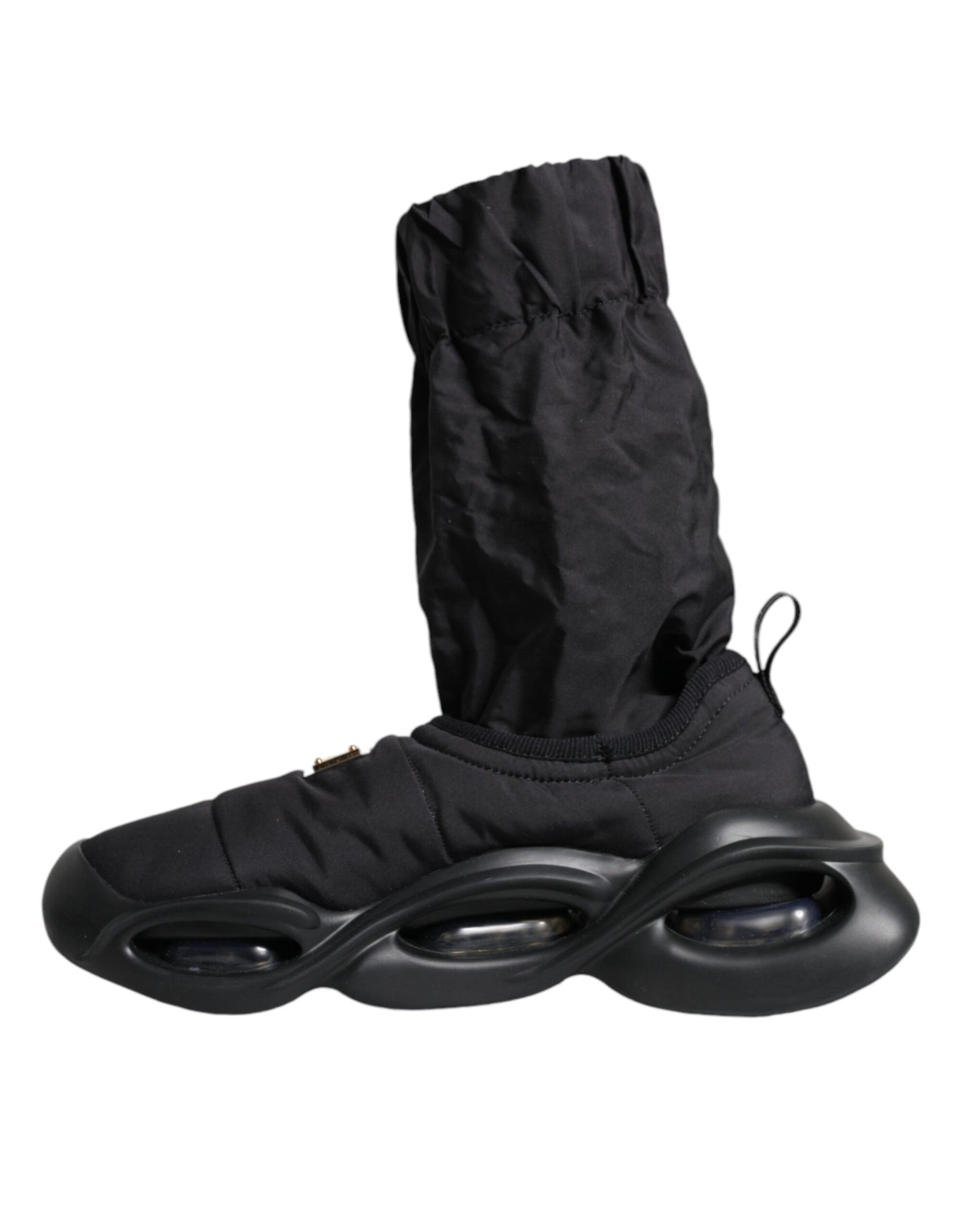 Dolce &amp; Gabbana – Schwarze Slip-On-Wellensocken-Sneakers