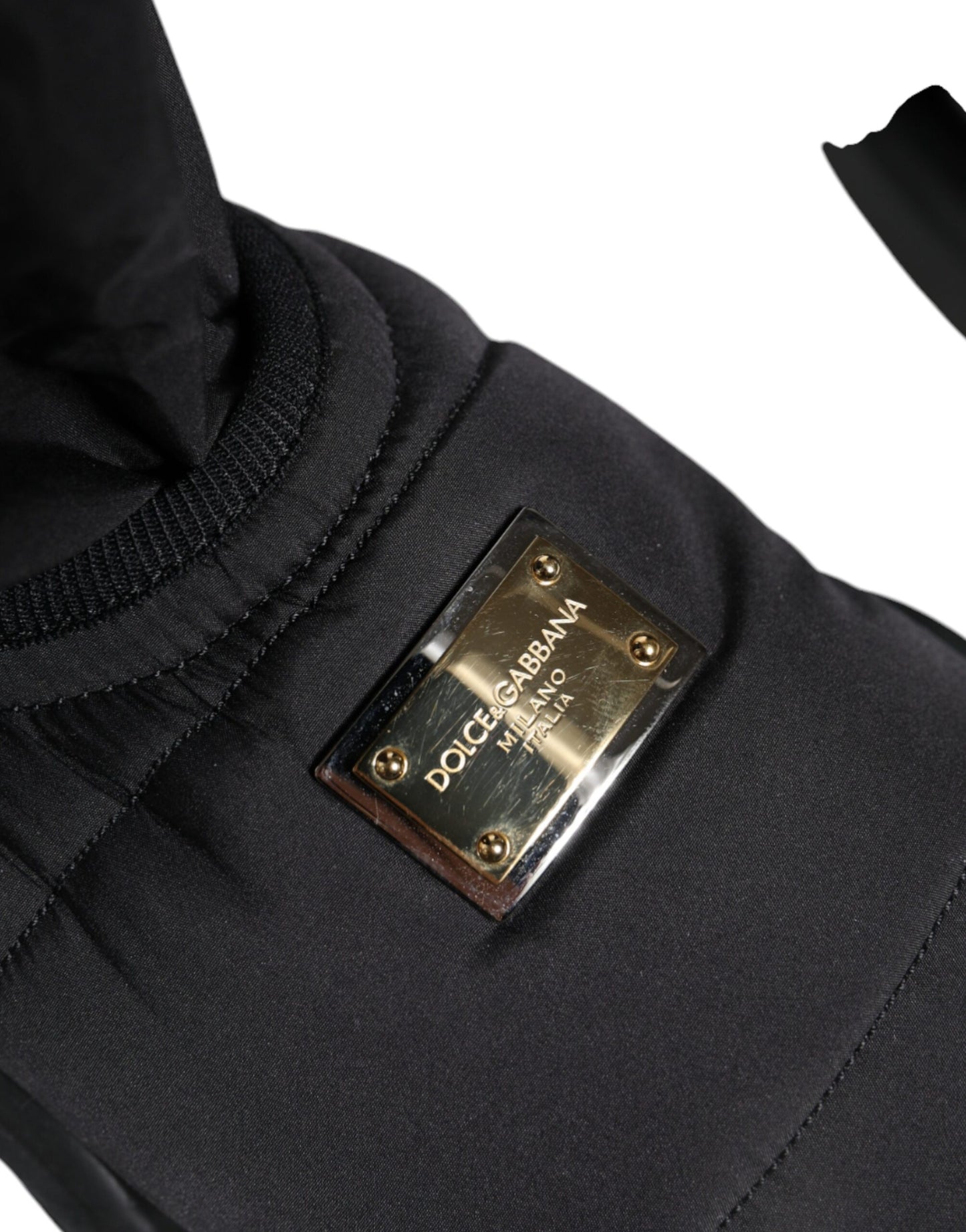 Dolce &amp; Gabbana – Schwarze Slip-On-Wellensocken-Sneakers