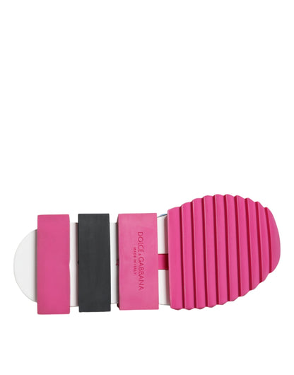 Dolce &amp; Gabbana Pink Sorrento Kristalle Low Top Sneakers Schuhe