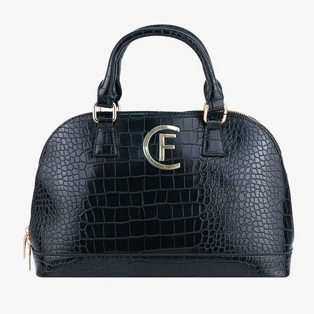 CRISTINAEFFE Schwarze Kunstleder Damen Handtasche