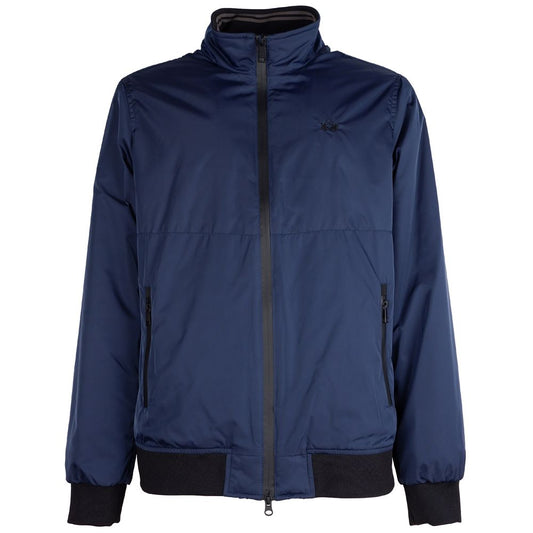 La Martina Blue Polyester Men Jacket