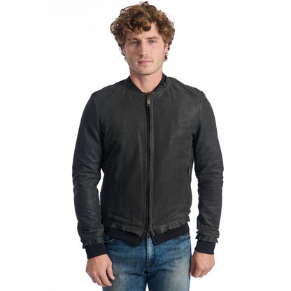 Roberto Pepe Luxus Grau Lammfell Herren Jacke