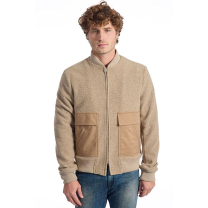 Roberto Pepe Luxus Beige Wolljacke für Herren