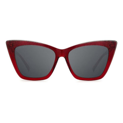 Jimmy Choo – Rote Acetat-Sonnenbrille