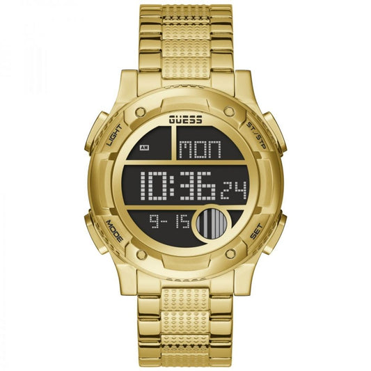 Guess Goldfarbene Digitaluhr aus Edelstahl