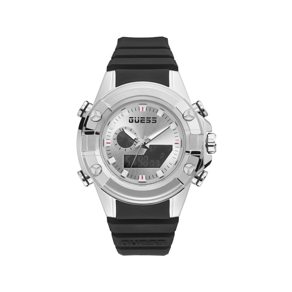 Guess Schwarze Synthetik-Sportuhr