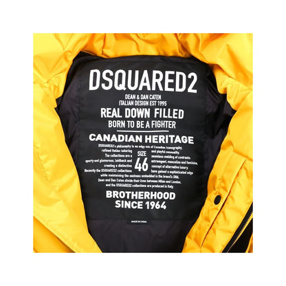 Dsquared² Gelbe Nylon-Daunenjacke für Herren