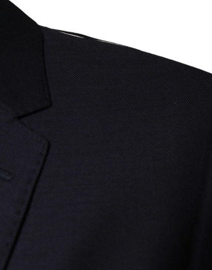 Dolce &amp; Gabbana – Einreihiger Blazer aus dunkelblauer Wolle