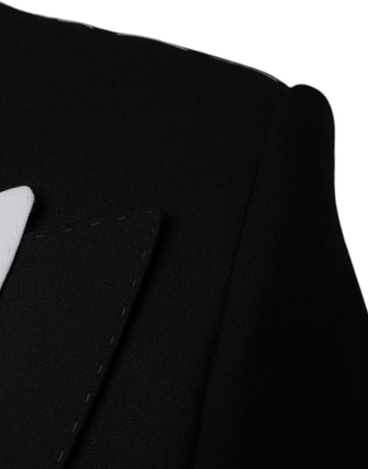 بليزر دولتشي آند غابانا أسود وأبيض بصدر واحد