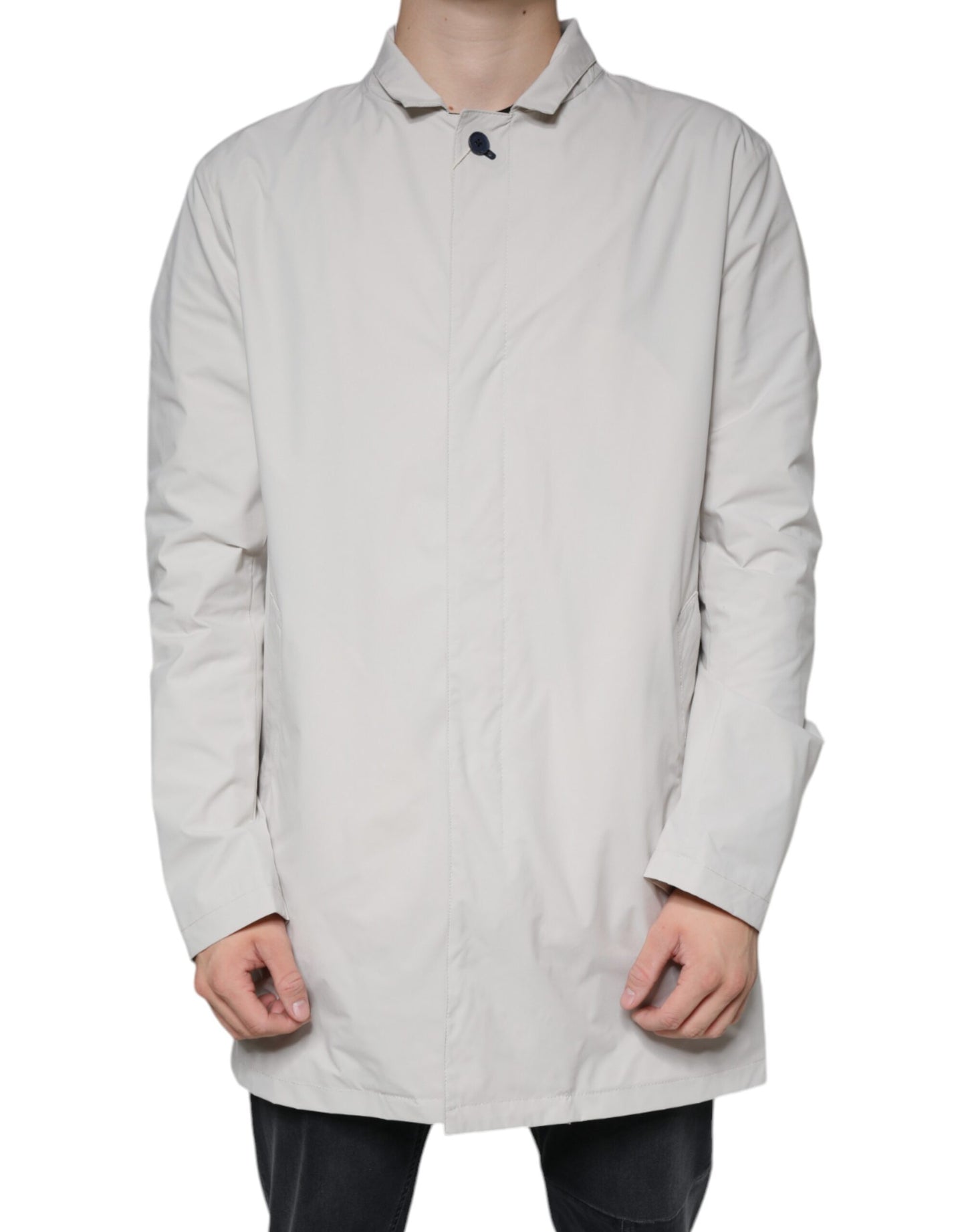 People Of Shibuya Off White Full Zip Coat Herrenjacke