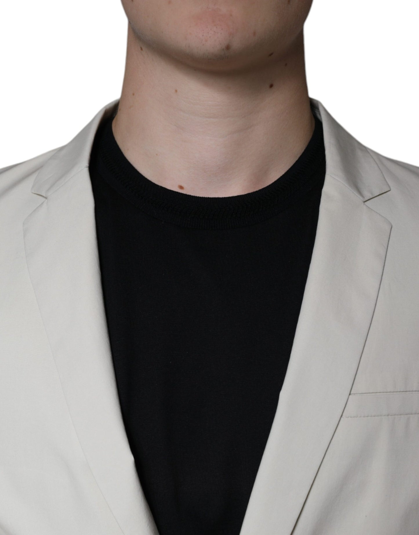 Paolo Pecora Milano Beige Einreihiger Anzugsblazer