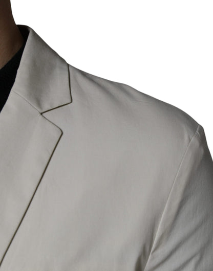 Paolo Pecora Milano Beige Einreihiger Anzugsblazer