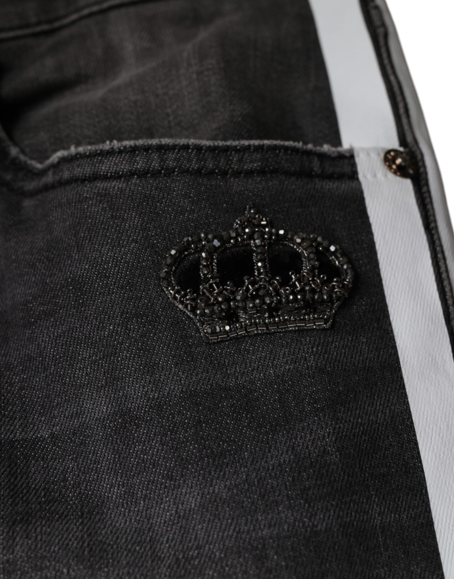 Dolce &amp; Gabbana Schwarze Skinny-Jeans aus zerfetzter Baumwolle für Herren