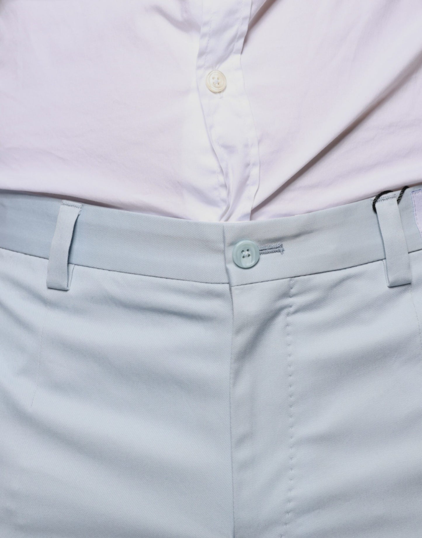 Dolce &amp; Gabbana Hellblaue Anzughose aus Baumwolle