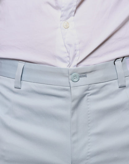 Dolce &amp; Gabbana Hellblaue Anzughose aus Baumwolle