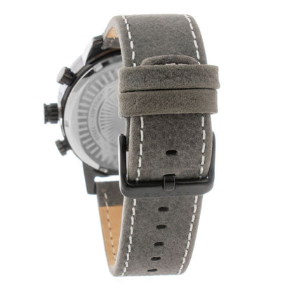 Polizei-Armbanduhr aus grauem Leder