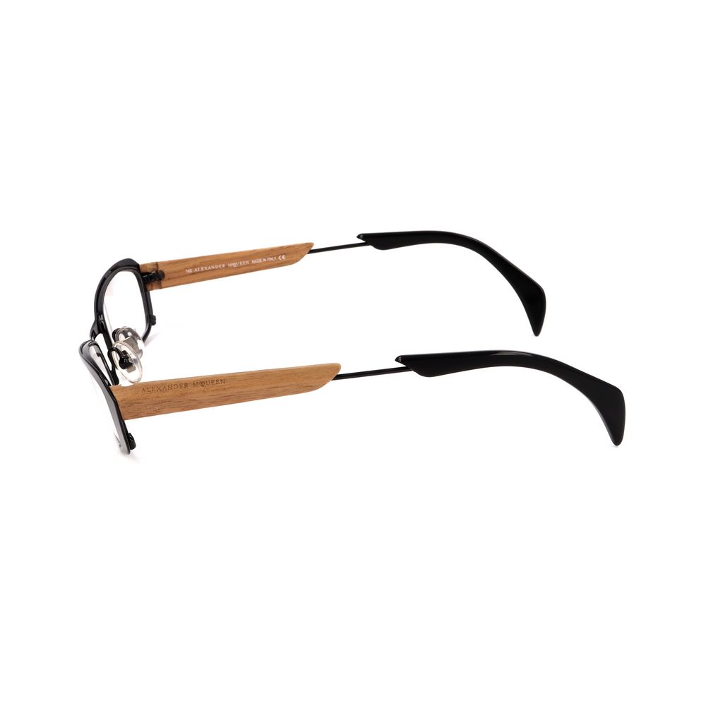 Alexander McQueen Schwarze Metallbrille (Gestell)