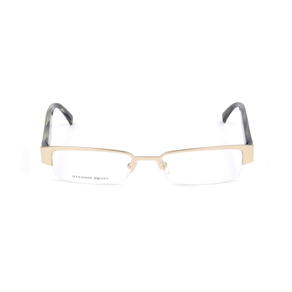 Alexander McQueen Goldfarbene Metallbrille (Gestell)