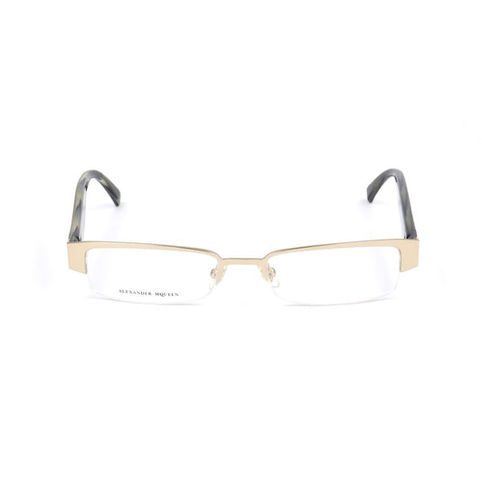 Alexander McQueen Goldfarbene Metallbrille (Gestell)