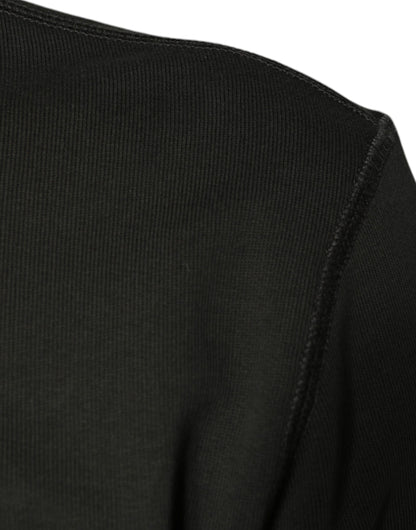 Dolce &amp; Gabbana Armygrüner Pullover mit DG-Krone und Rundhalsausschnitt