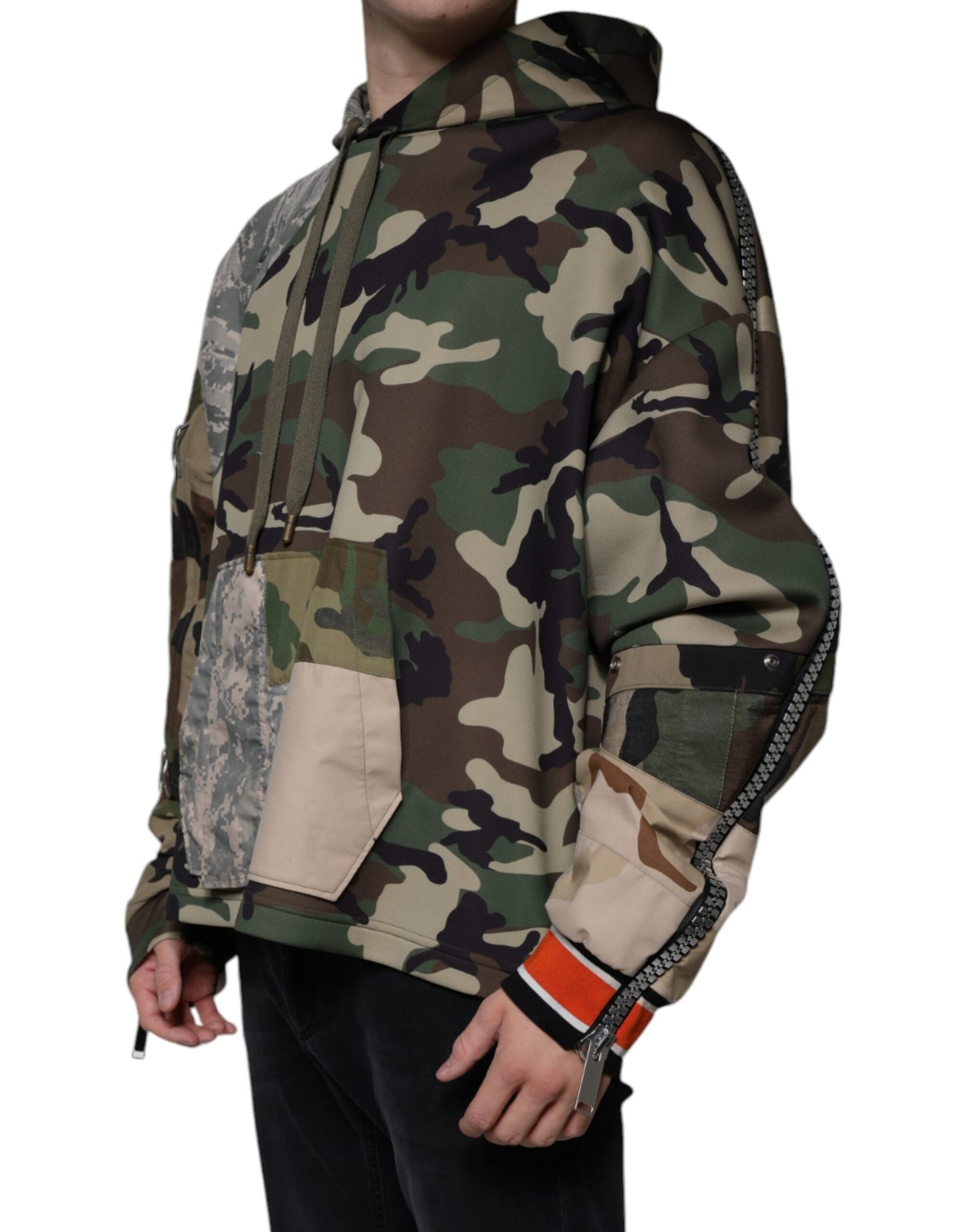 Dolce &amp; Gabbana Mehrfarbiger Camouflage-Kapuzenpullover