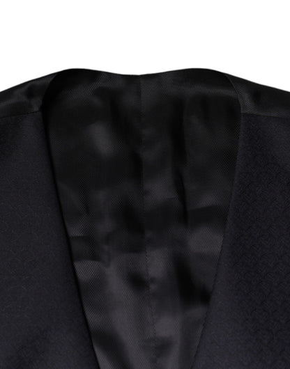 Dolce &amp; Gabbana Schwarze Wollweste, formelle Weste