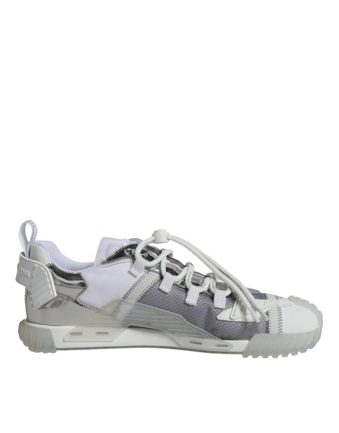 Dolce &amp; Gabbana Weiß Silber Low Top NS1 Sneakers Schuhe