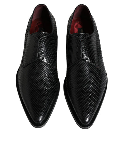 Dolce &amp; Gabbana – Derby-Schuhe aus schwarzem Leder für formelle Anlässe