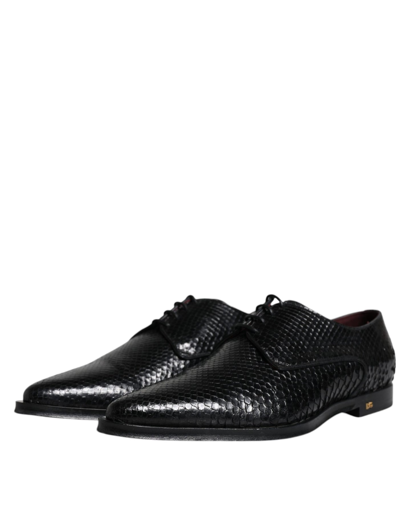Dolce &amp; Gabbana – Derby-Schuhe aus schwarzem Leder für formelle Anlässe