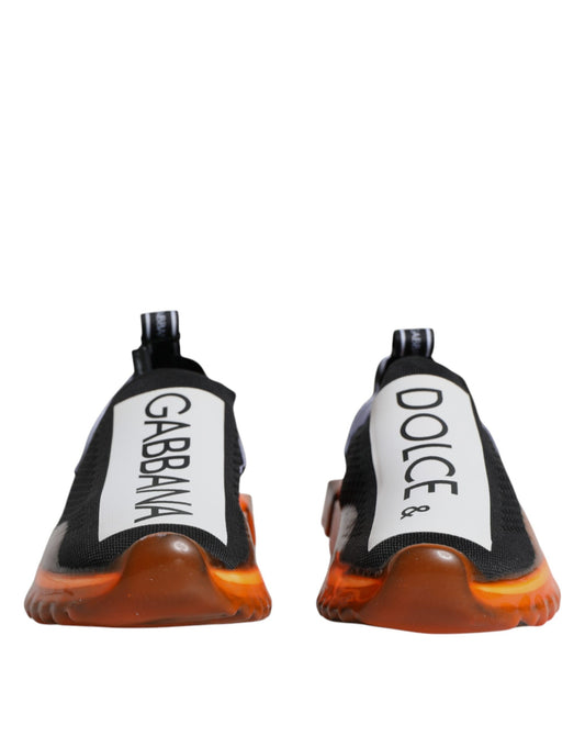 Dolce &amp; Gabbana Sorrento Slip-On Sneakers in Schwarz und Orange